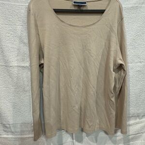Karen Scott Tan Women's Blouse